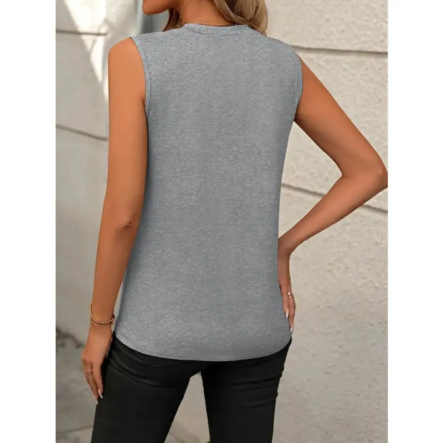 Round Neck Sleeveless Tank Top