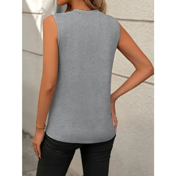 Round Neck Sleeveless Tank Top