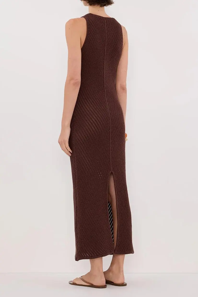 CROCHET KNIT MAXI DRESS