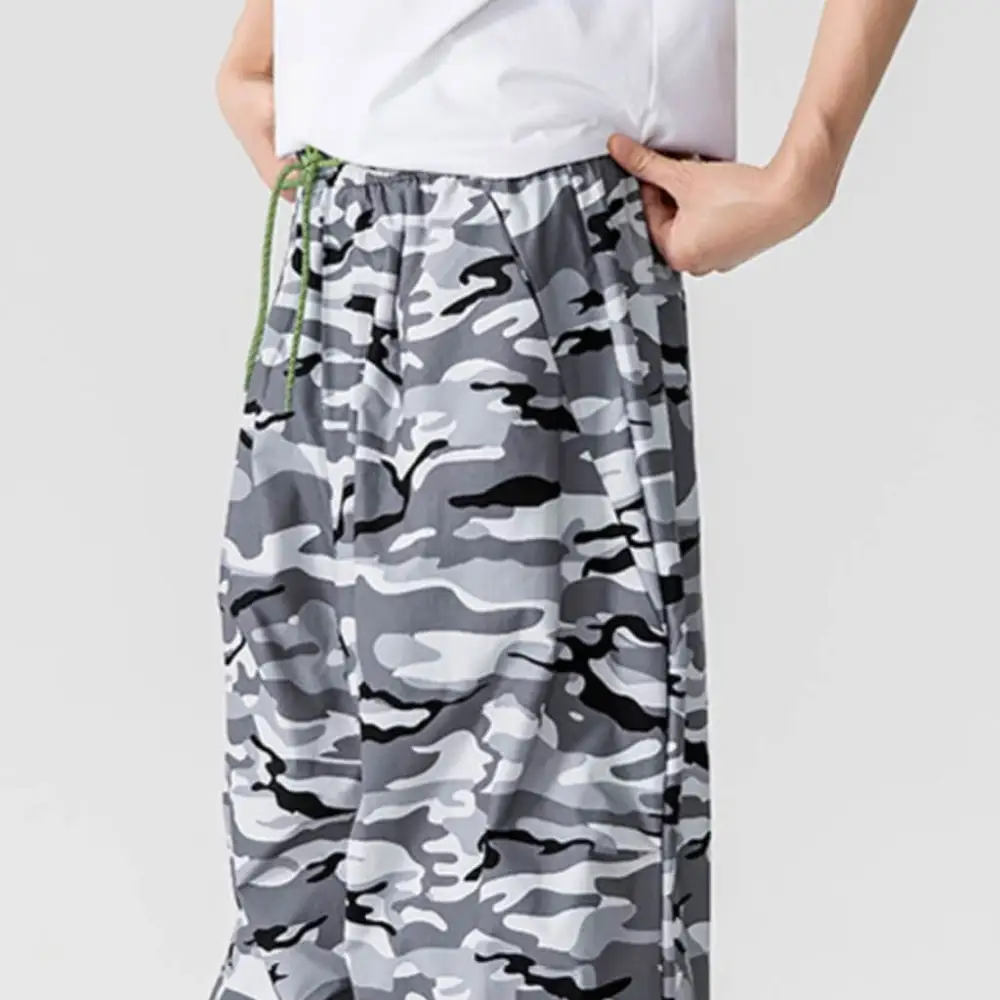 Patterned Wide Leg Pants
