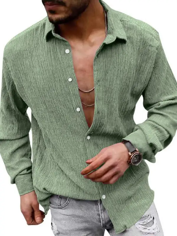 Lapel Collar Everyday Long Sleeve Shirt