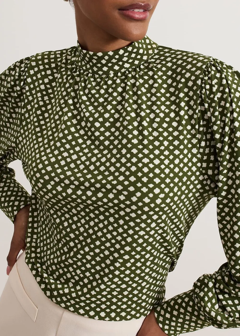 All-Match Casual Abstract Art Turtleneck Top