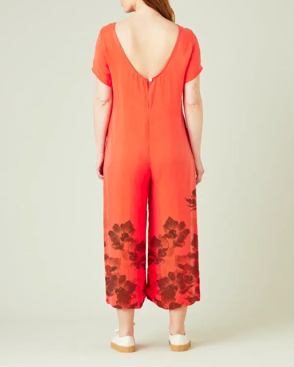 CORAL CUPRO JUMPSUIT