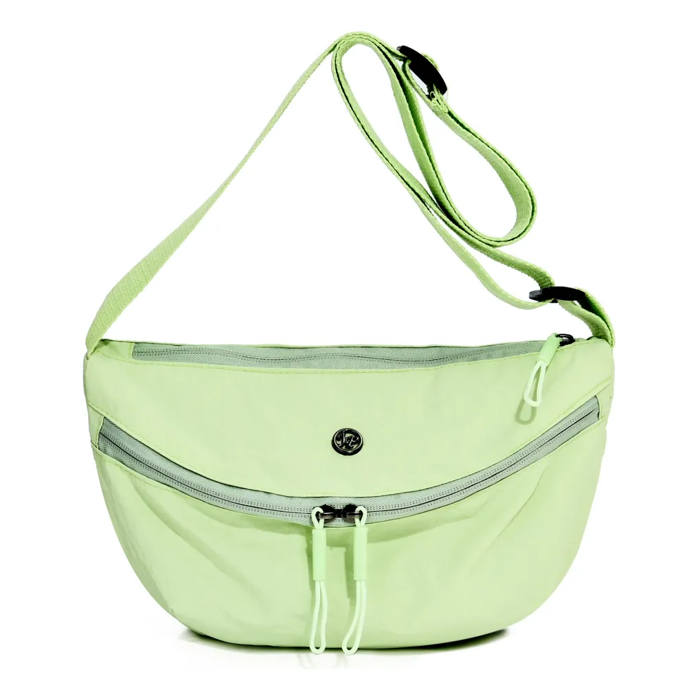Minimalist half moon shaped crossbody bag