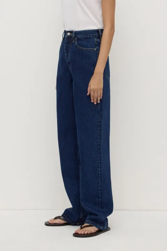 Heritage Blue High-Rise Straight-Leg Jeans