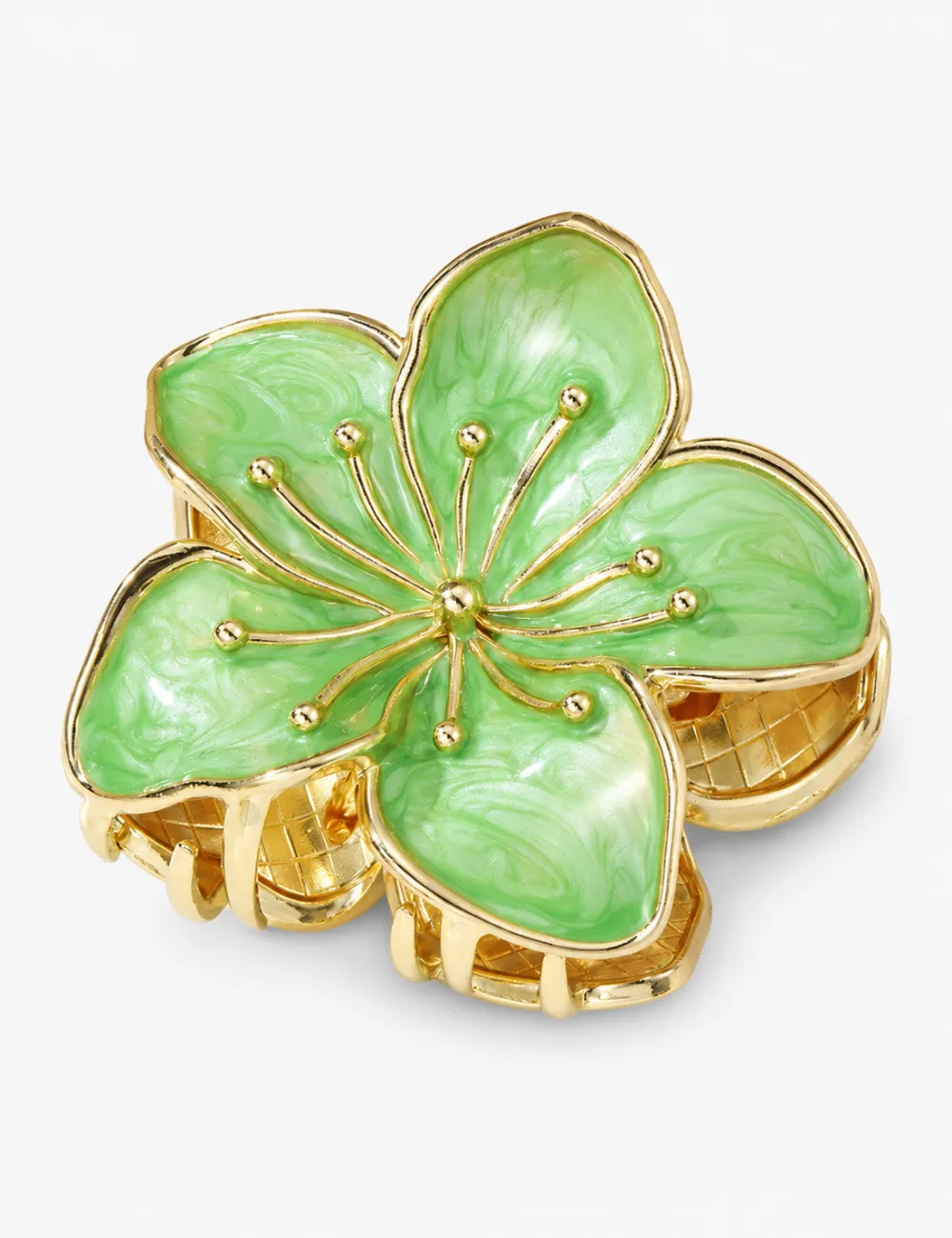 Enamel Flower Hair Clip