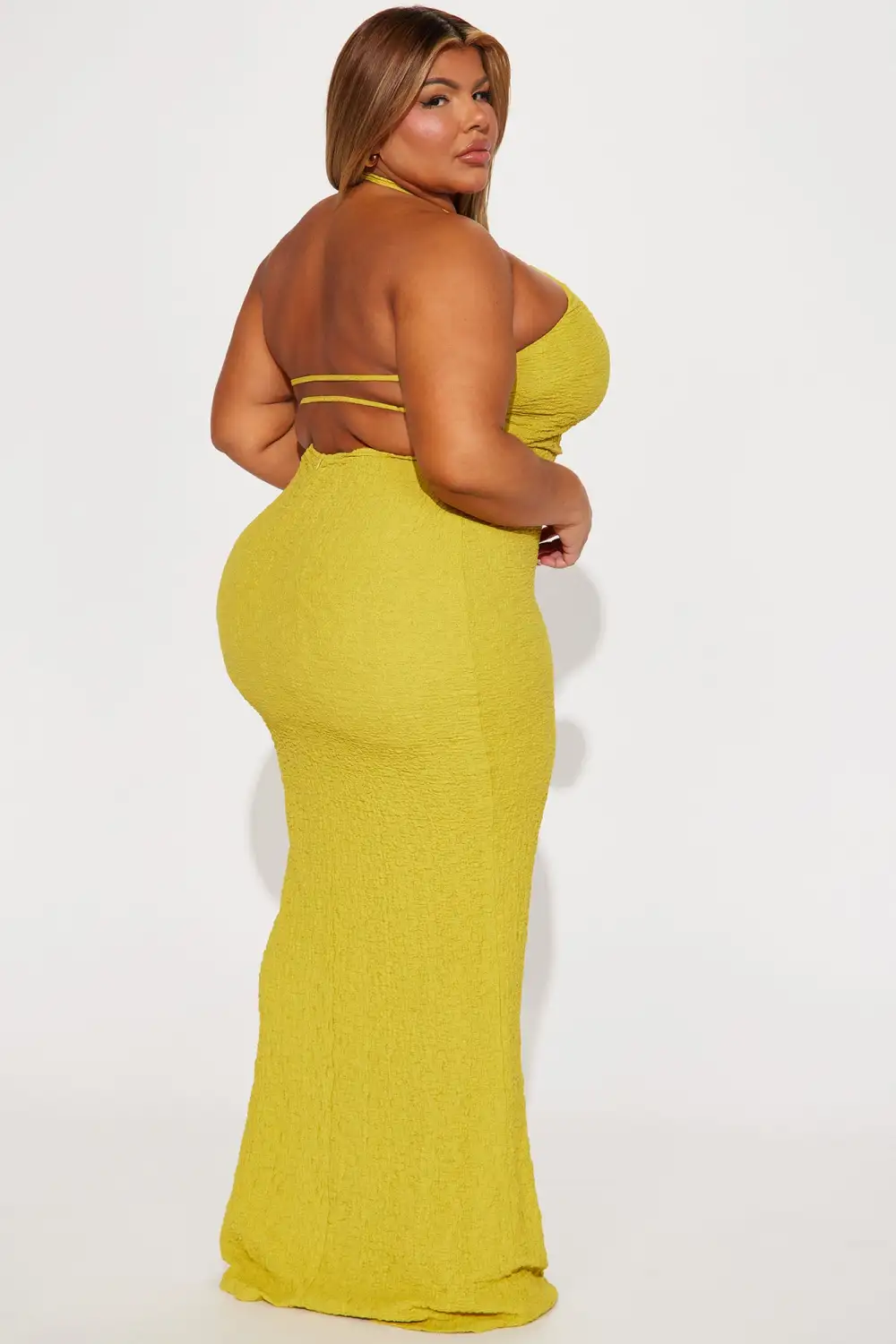 Taelynn Textured Maxi Dress - Chartreuse