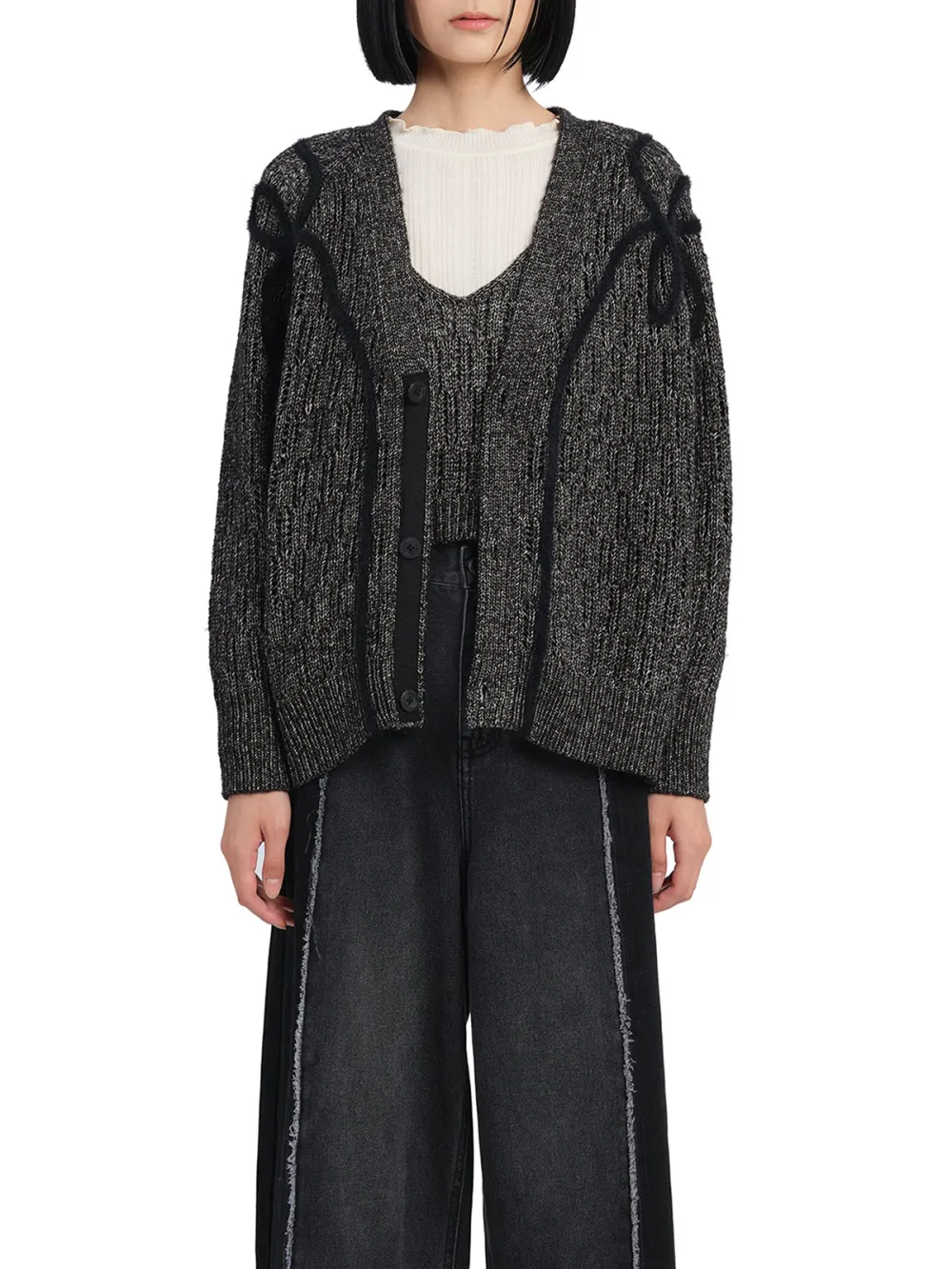 Tweed Textured Cardigan Jacket