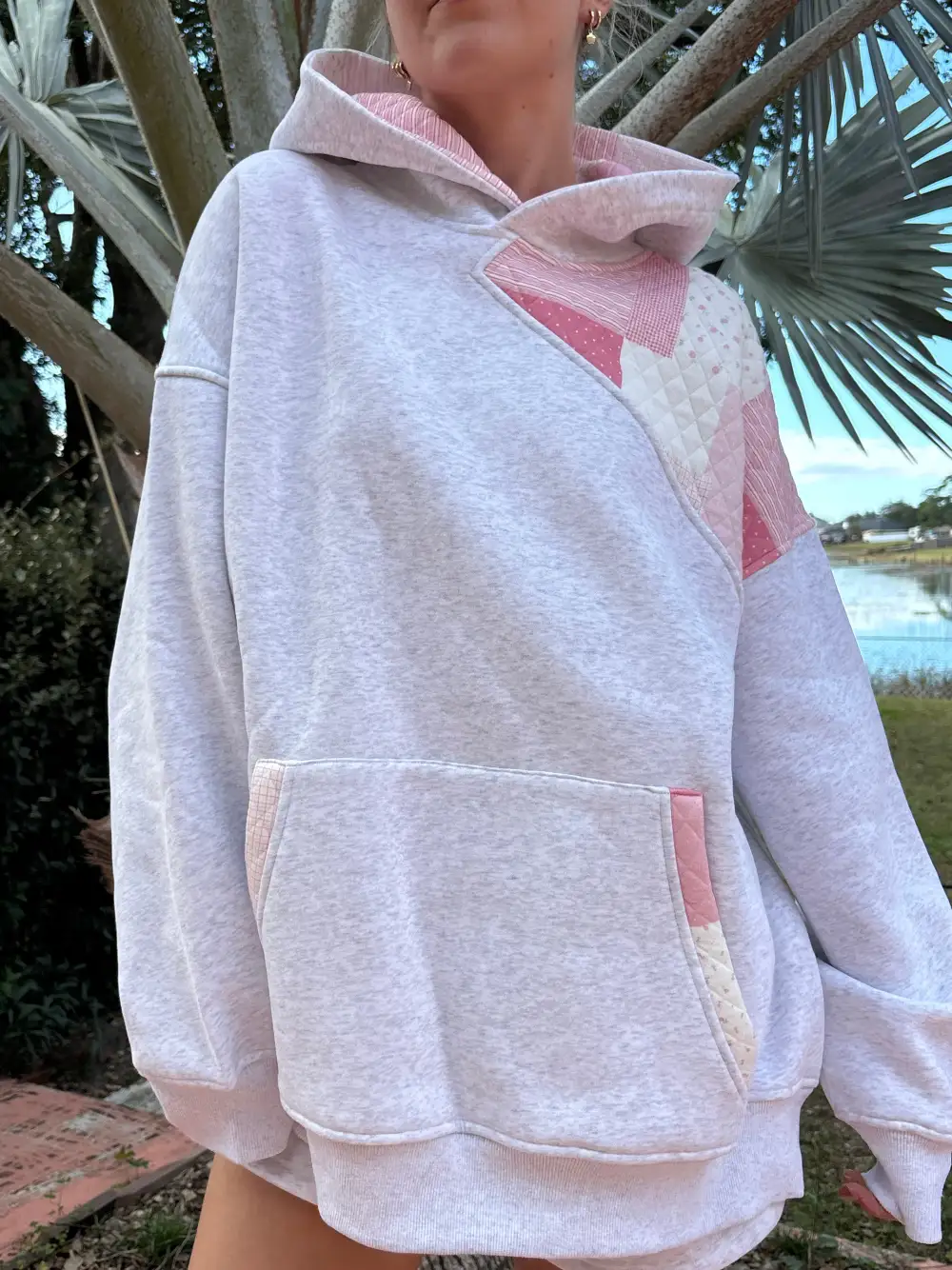 Everyday Quilted Patchwork Hoodie
