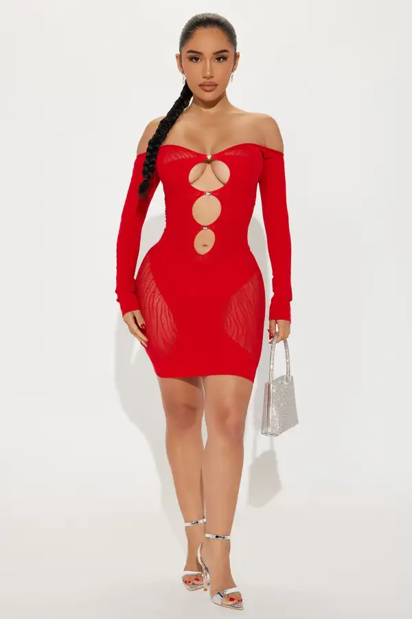 Alexis Seamless Mini Dress - Red