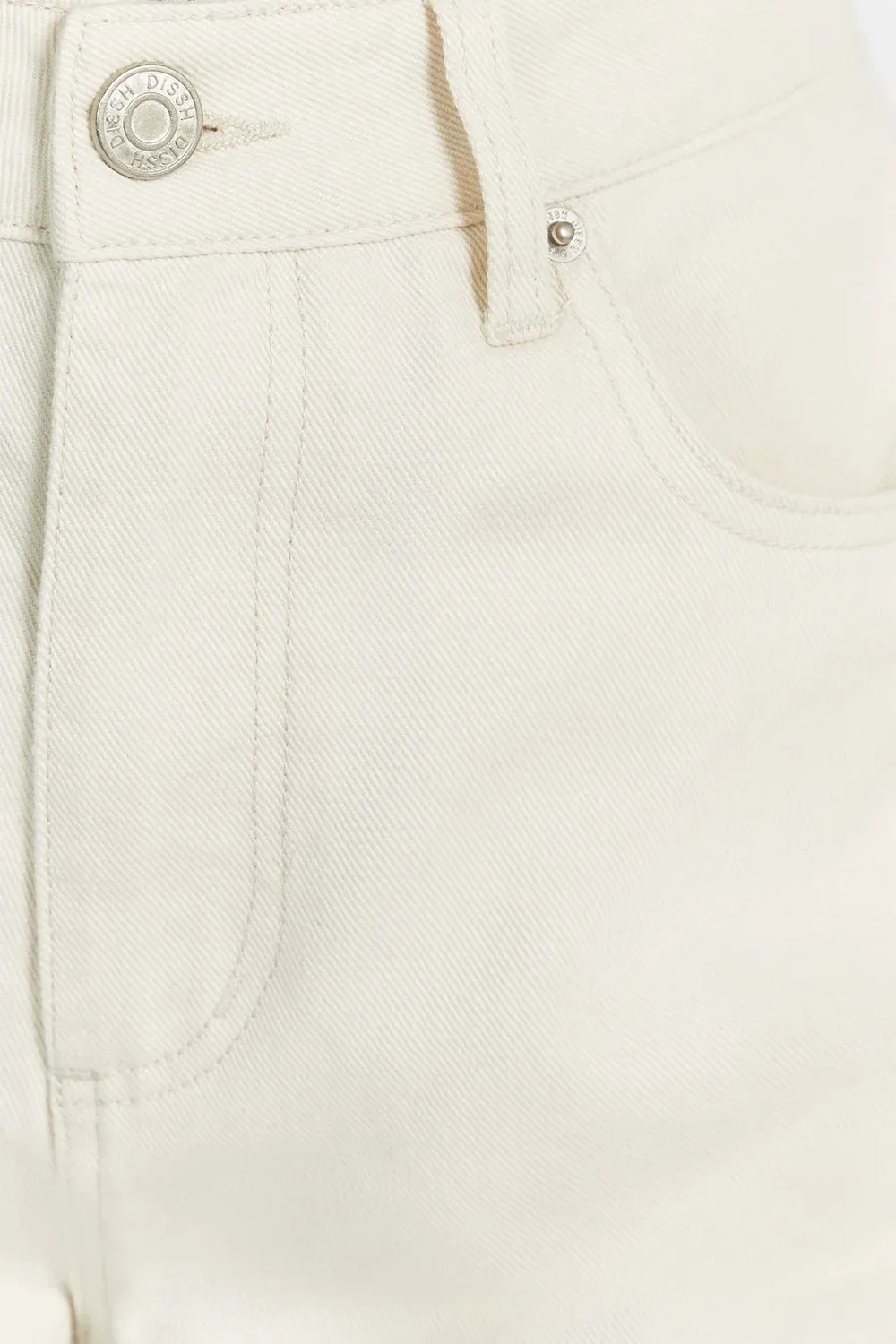 CREAM BERMUDA DENIM SHORT