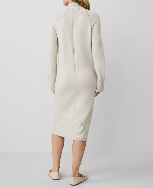 Mock Neck Raglan Sweater Dress