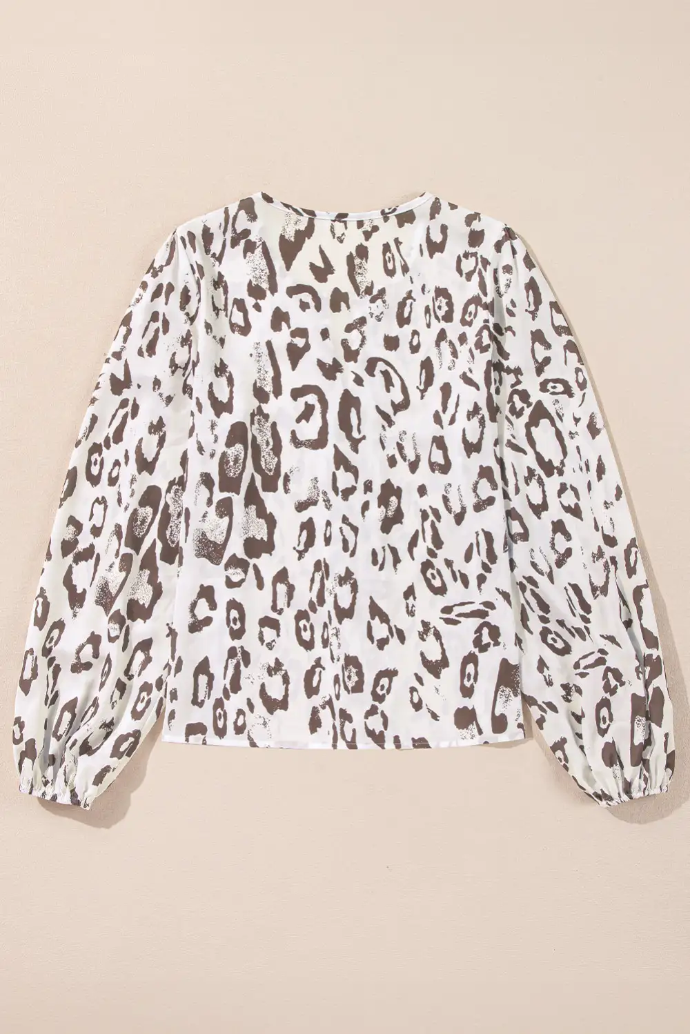 Everyday Leopard Print Split Neck Blouse