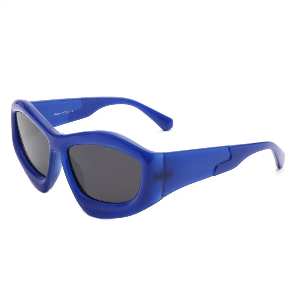 Rhinestone Square Geometric Frame Sunglasses