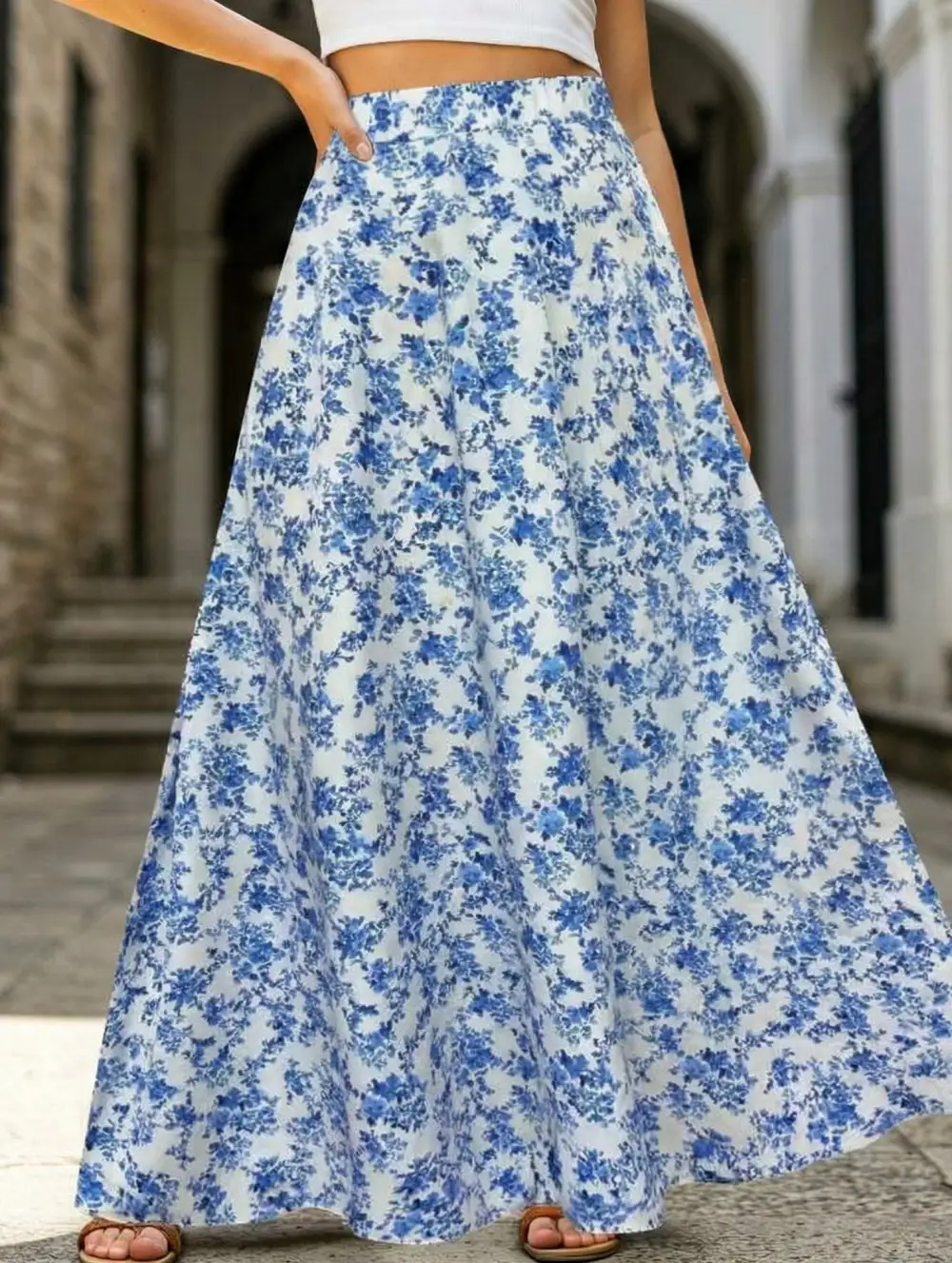 Everyday High Waist Midi Skirt