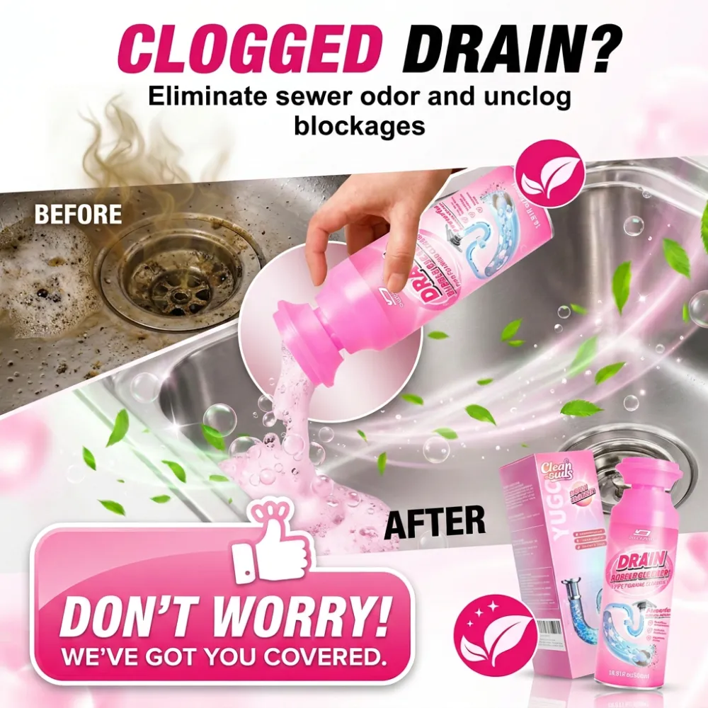Pipe Cleaner Foam Mousse for Home Use, Sink Deodorizer & Odor Eliminator, Foam Drain Cleaner for Clogged Sewers