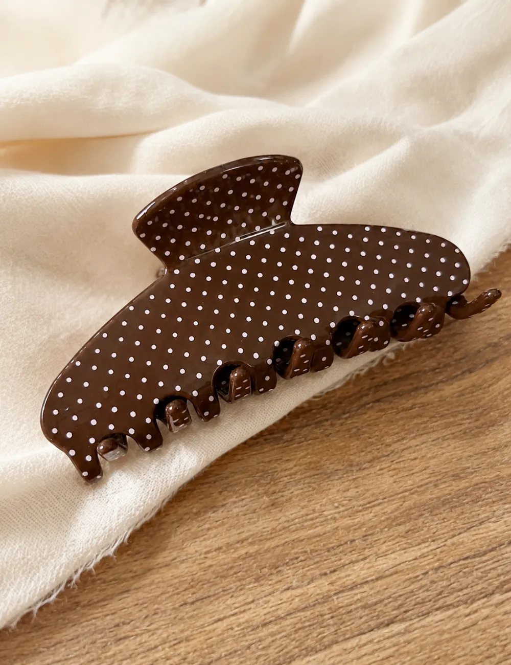Polka Dot Banana Hair Clip