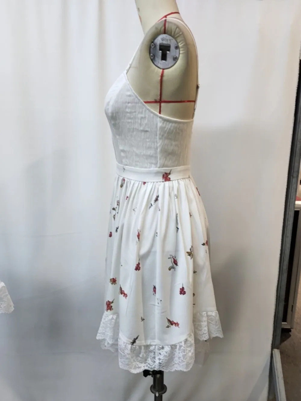 Floral Printed Lace Dress Casual