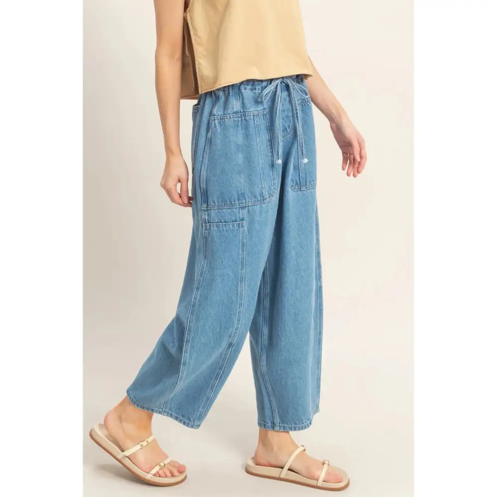 Oversized Pocket Denim Pants