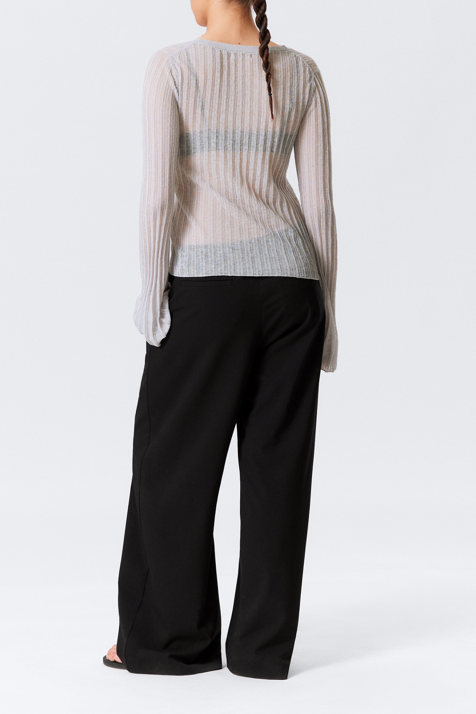 Asymmetrical Neck Long Sleeve Cardigan