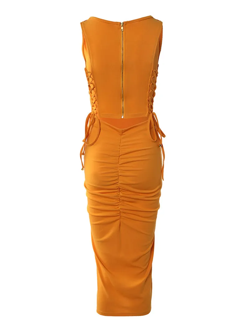 Ladies Casual Basic Sleeveless Dress