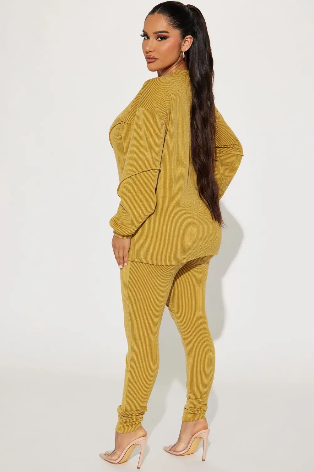 Lounge Vibes Legging Set - Chartreuse