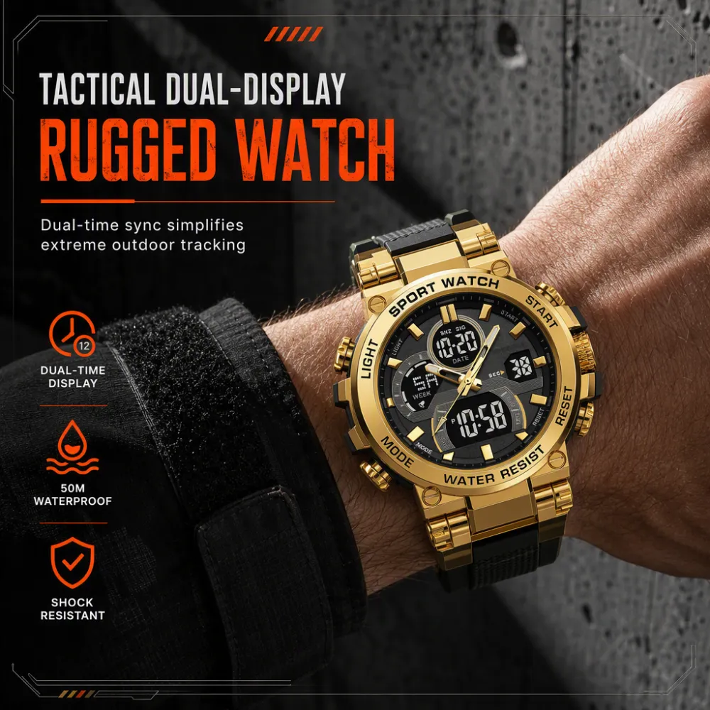 Multi-Function Dual-Movement Business Watch