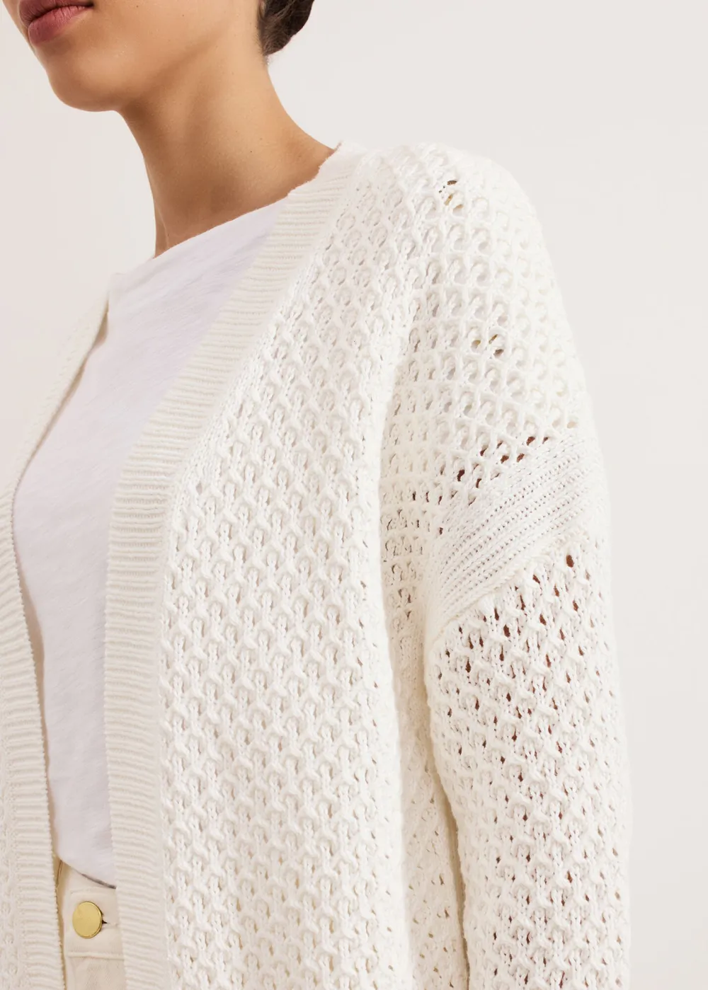 Knitted Plain-Color Warm Cardigan