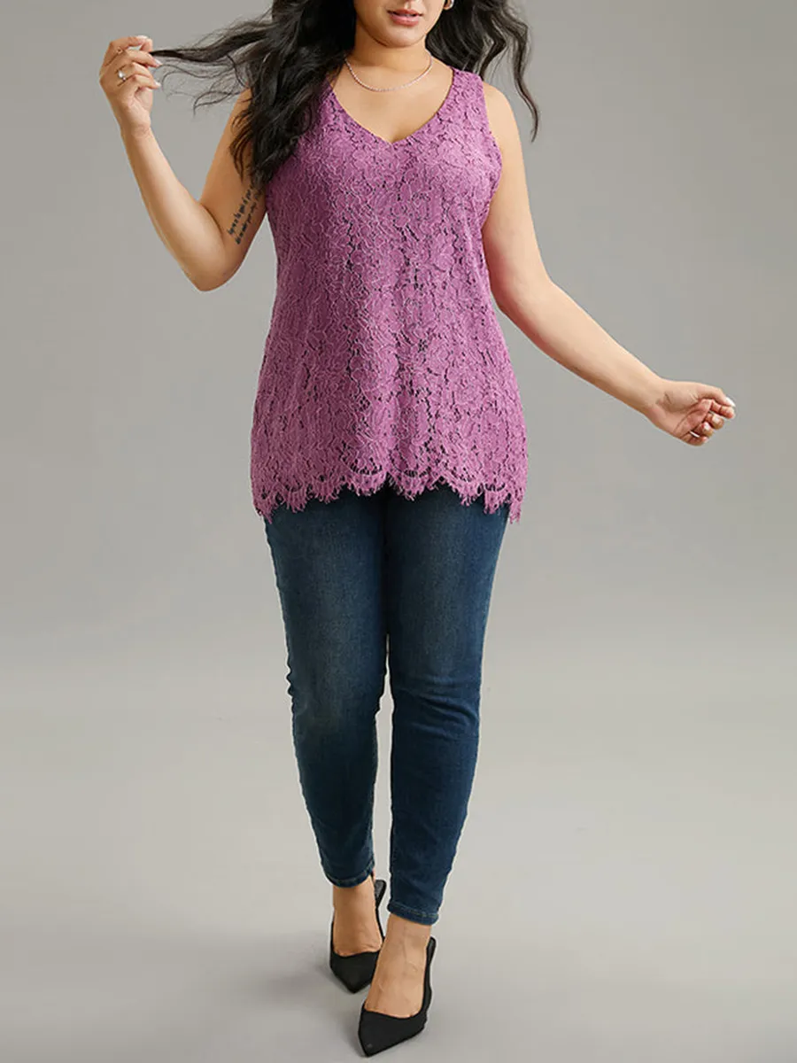 V-neck lace top