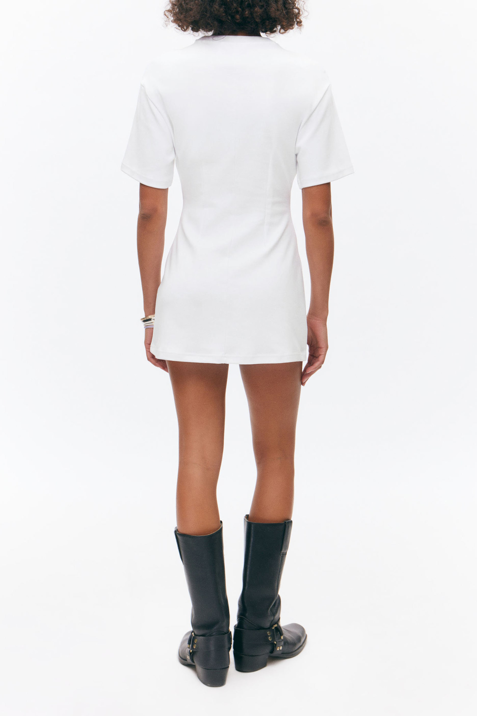 Drop Shoulder Half Sleeve Dress