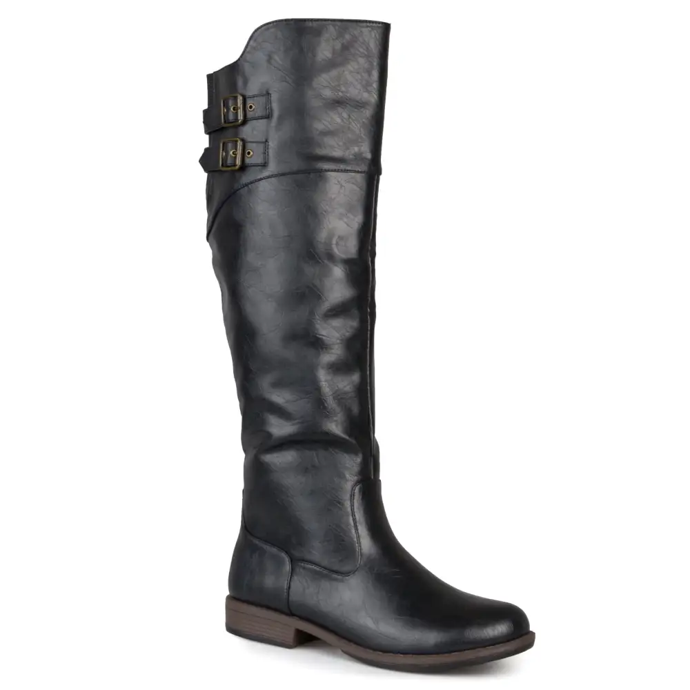 Double Strap Knee High Riding Boots