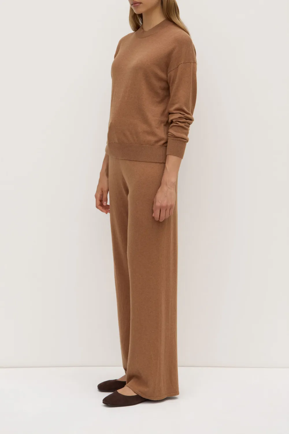 Round Neck Cotton Knit Sweater