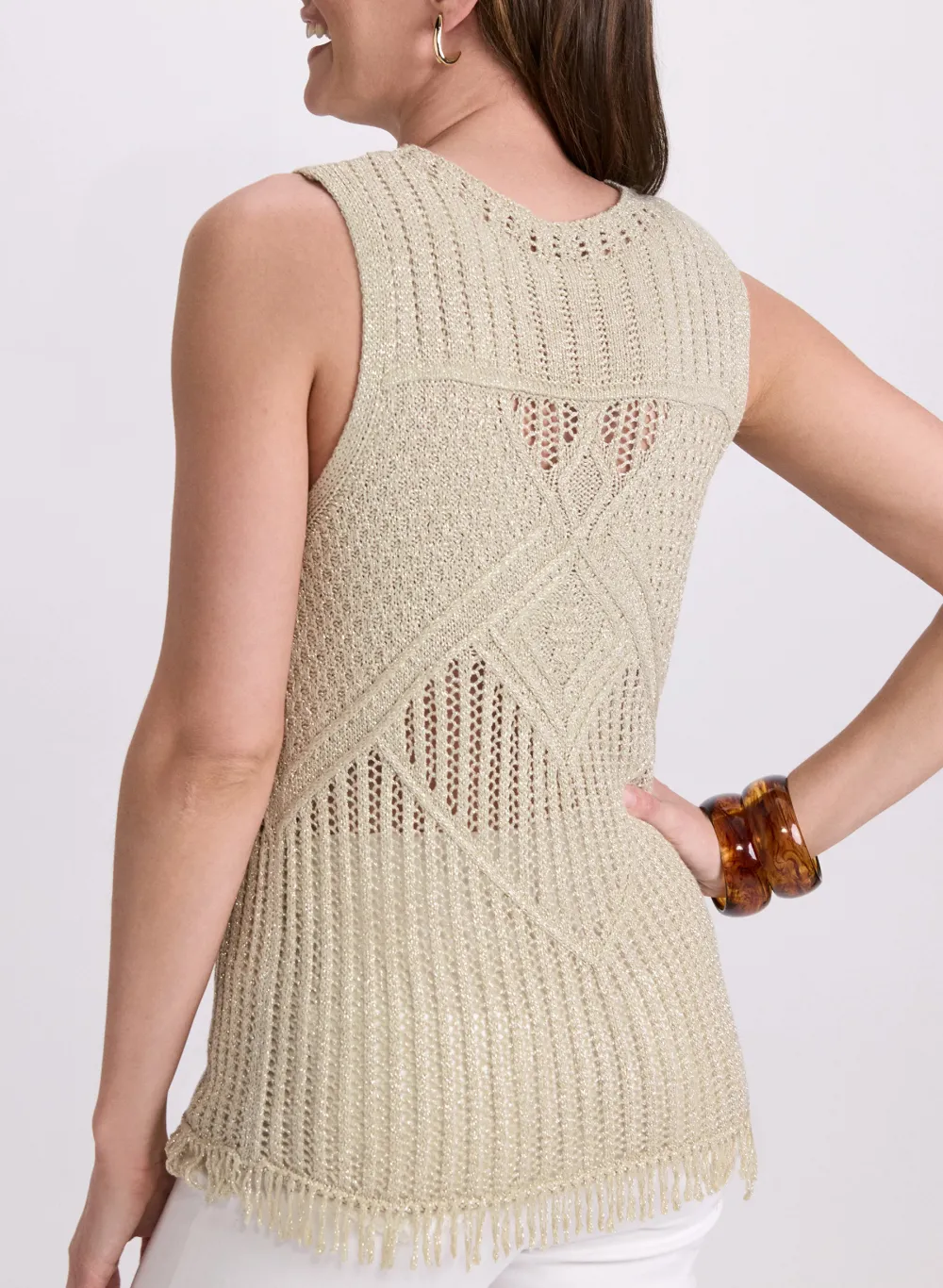 Lace-Up Knit Vest