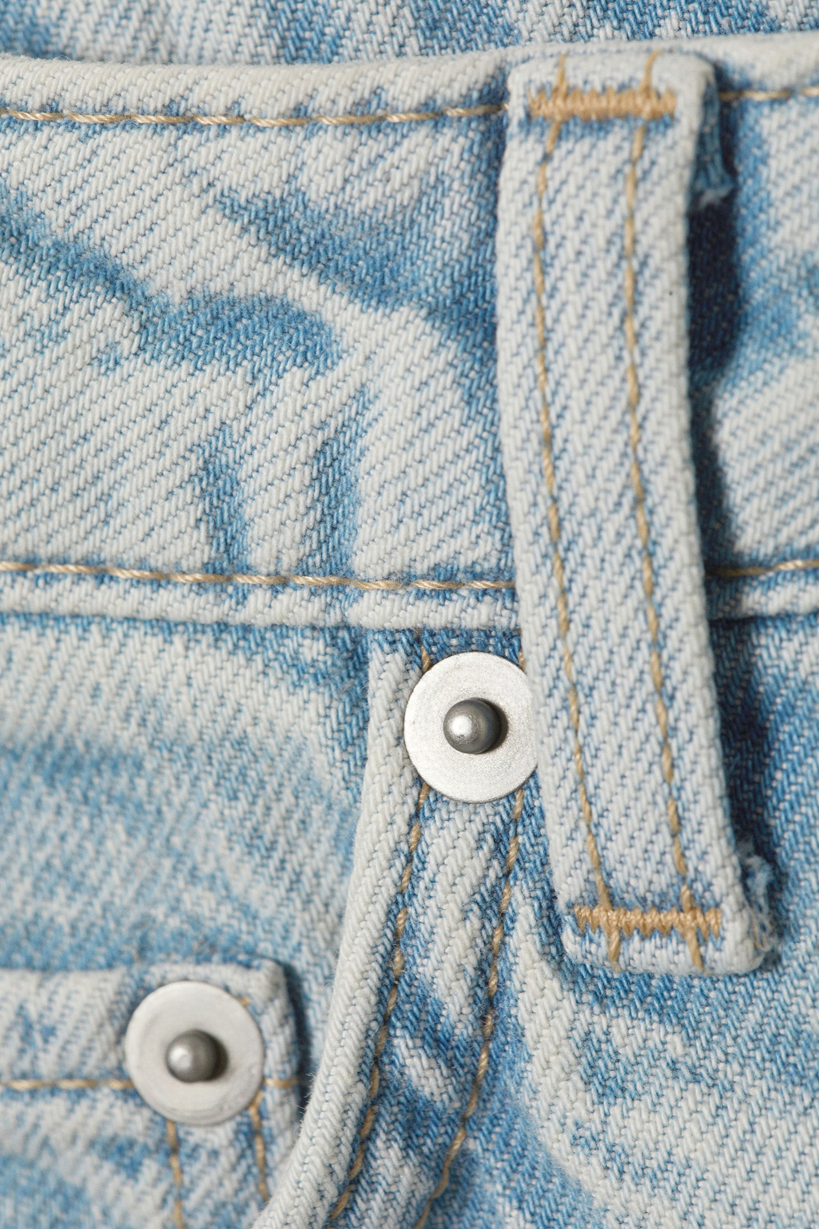 Pocketed Button Wide Leg Jeans