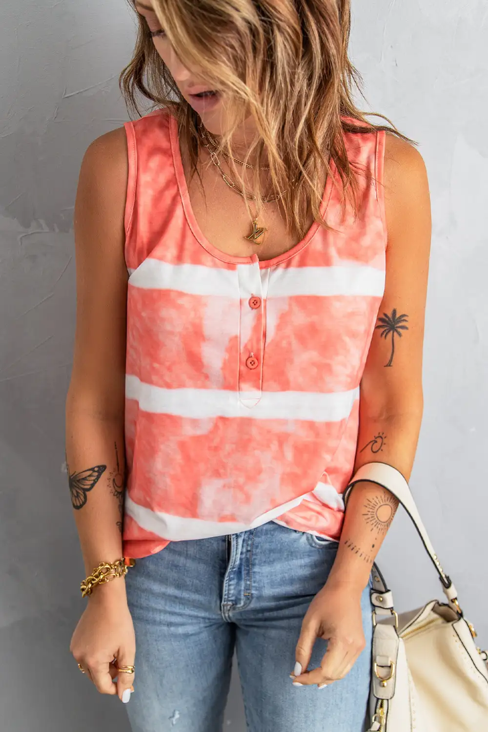 Washed Print Tank Top