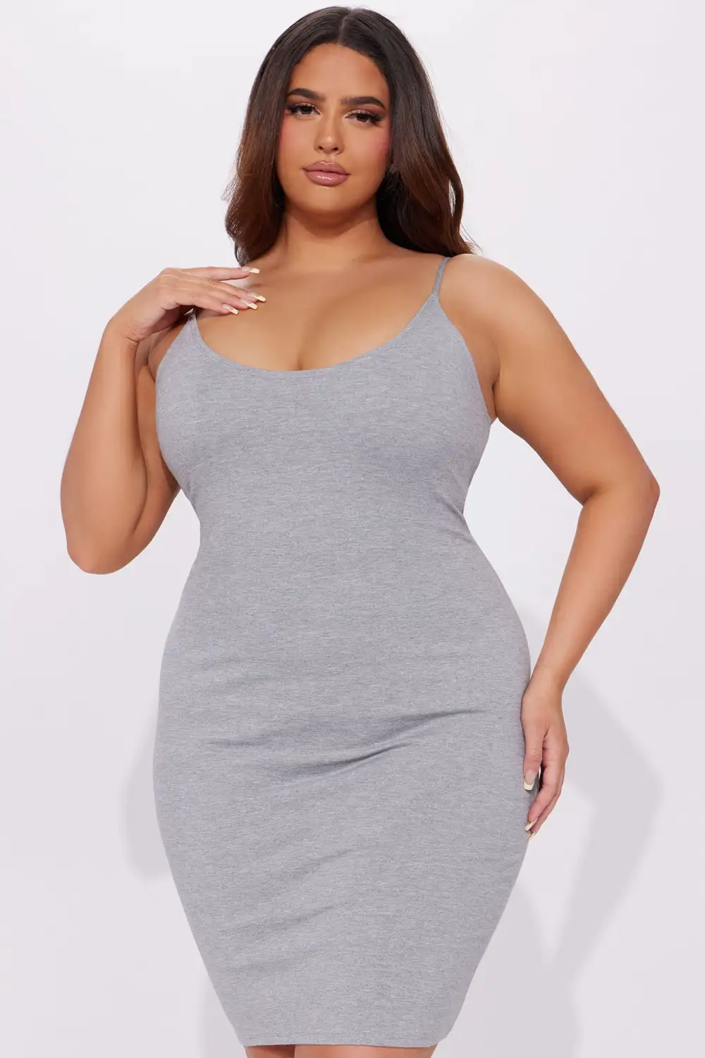 My Main Chic Midi Dress - Heather Grey