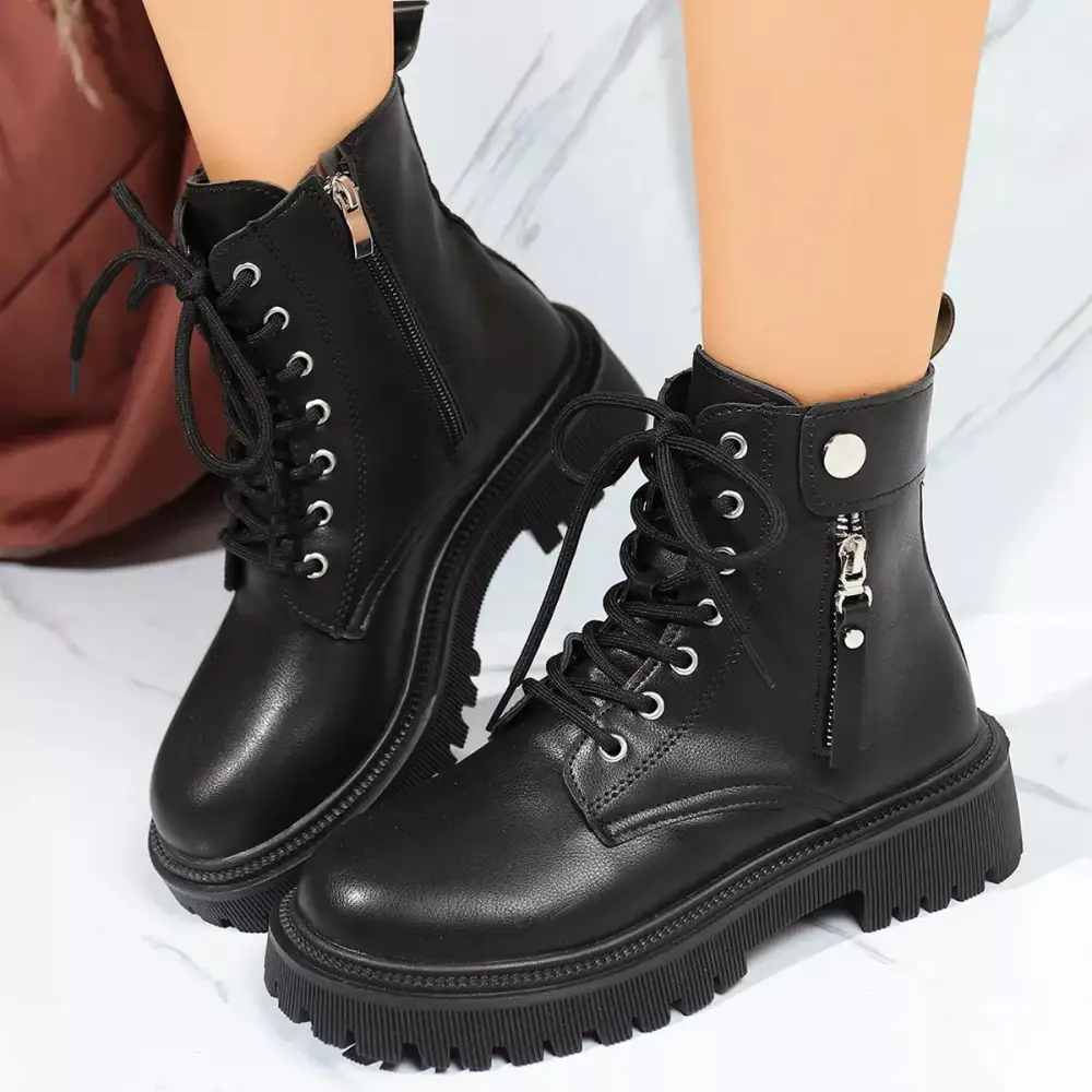 Round Toe Block Heels Boots