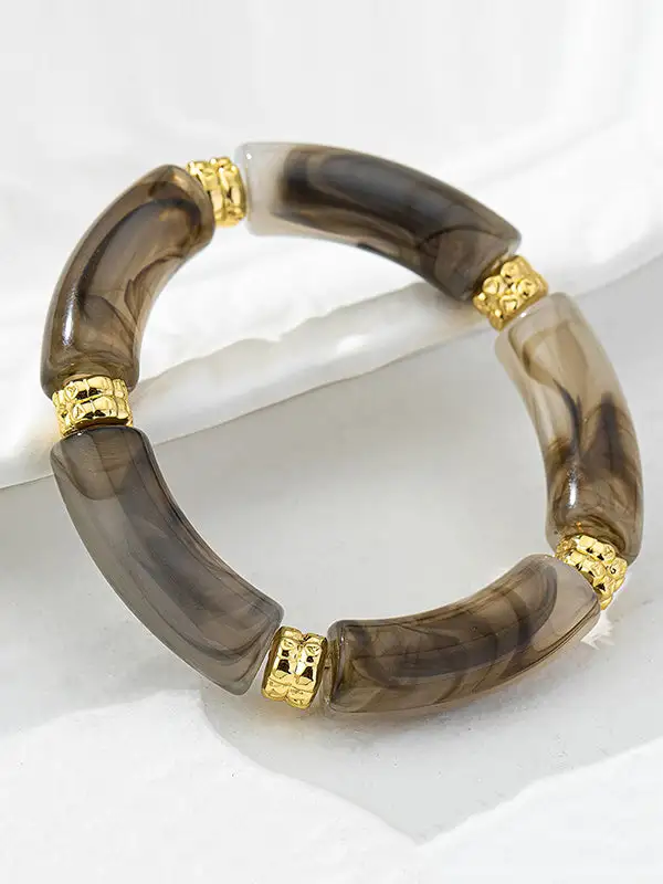 Sleek Geometric Alloy Bracelet