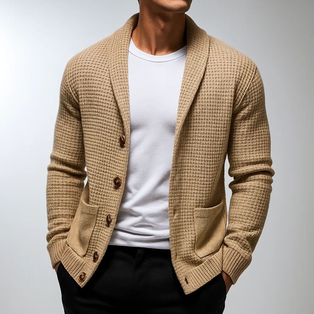 Shawl Collar Knit Cardigan