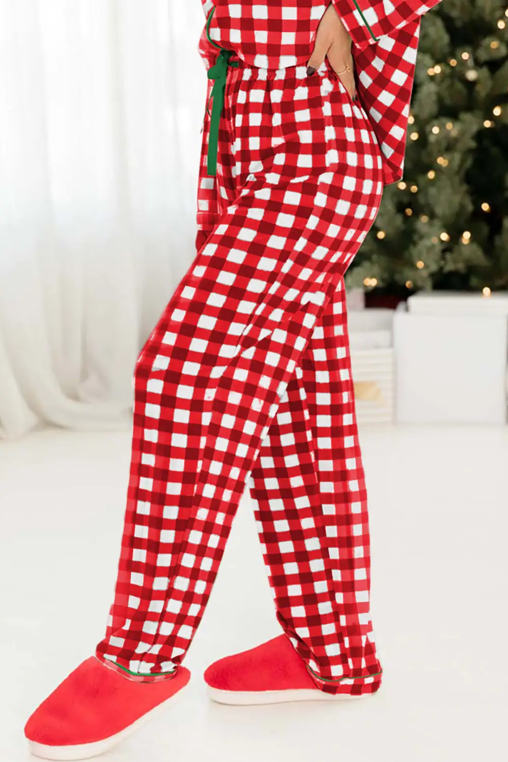 Plaid Fiery Pajama Set