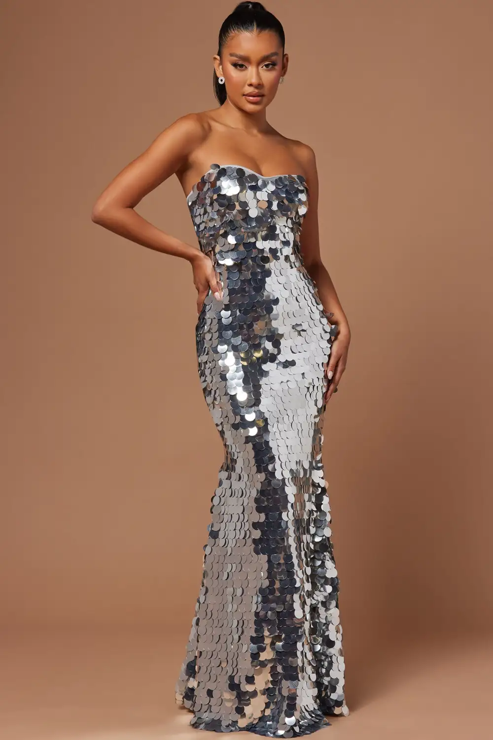Aria Payette Gown - Silver
