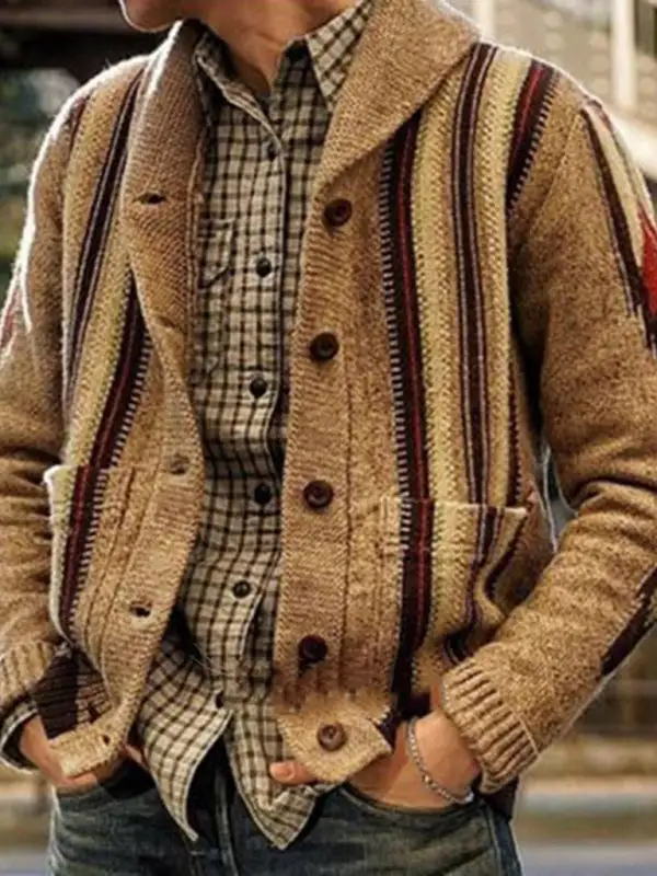 Lapel Collar Long Sleeve Jacket