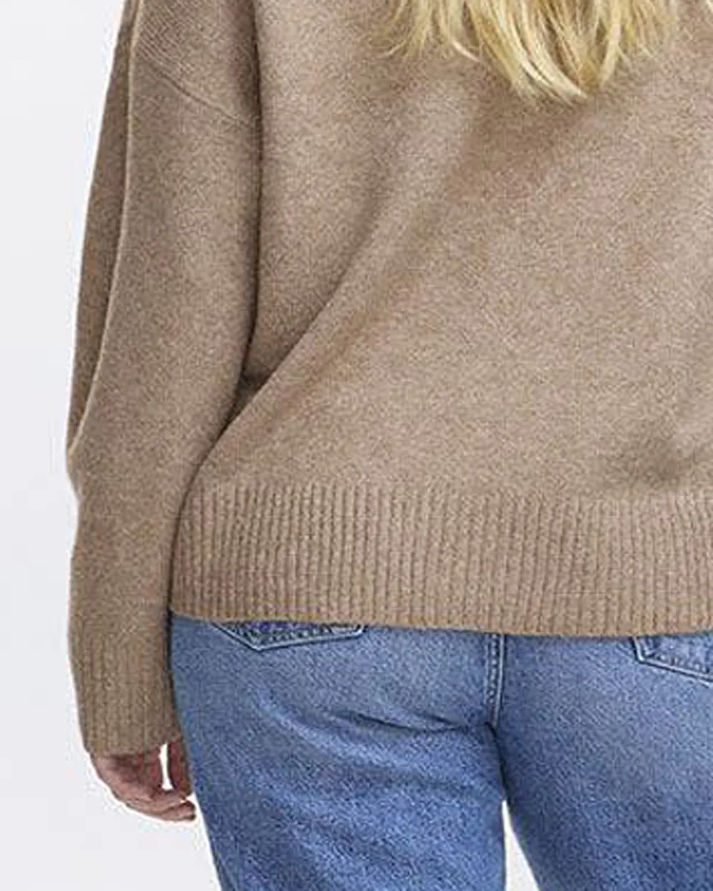 Plush Soft Long-Sleeve V-Neck Sweater