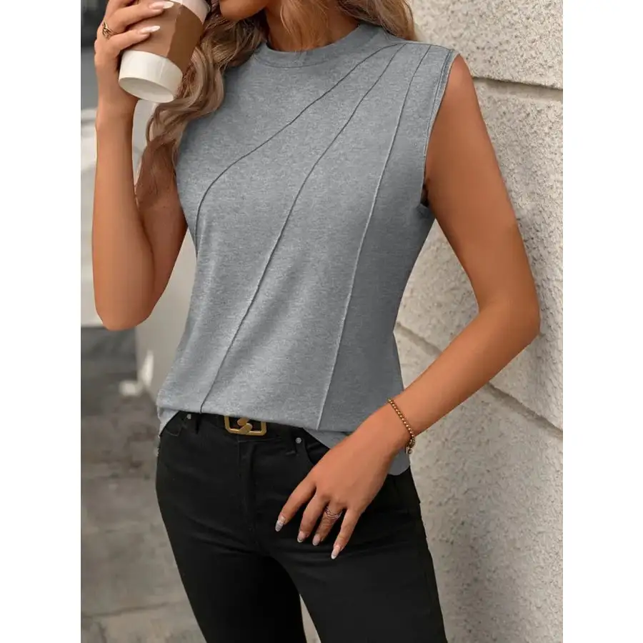Round Neck Sleeveless Tank Top