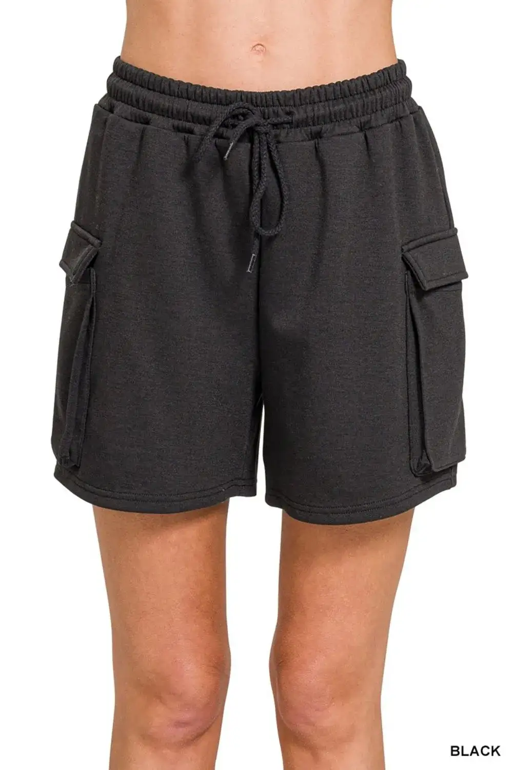 Easygoing Scuba Thigh Pocket Shorts