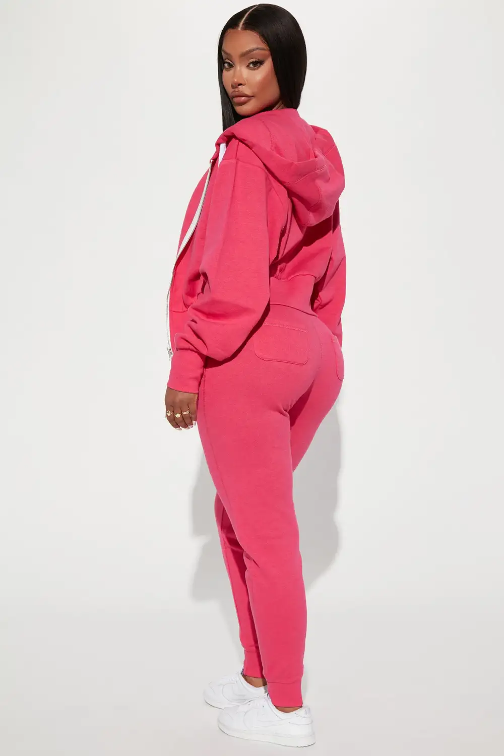Chill Mode Hoodie And Jogger Set - Pink
