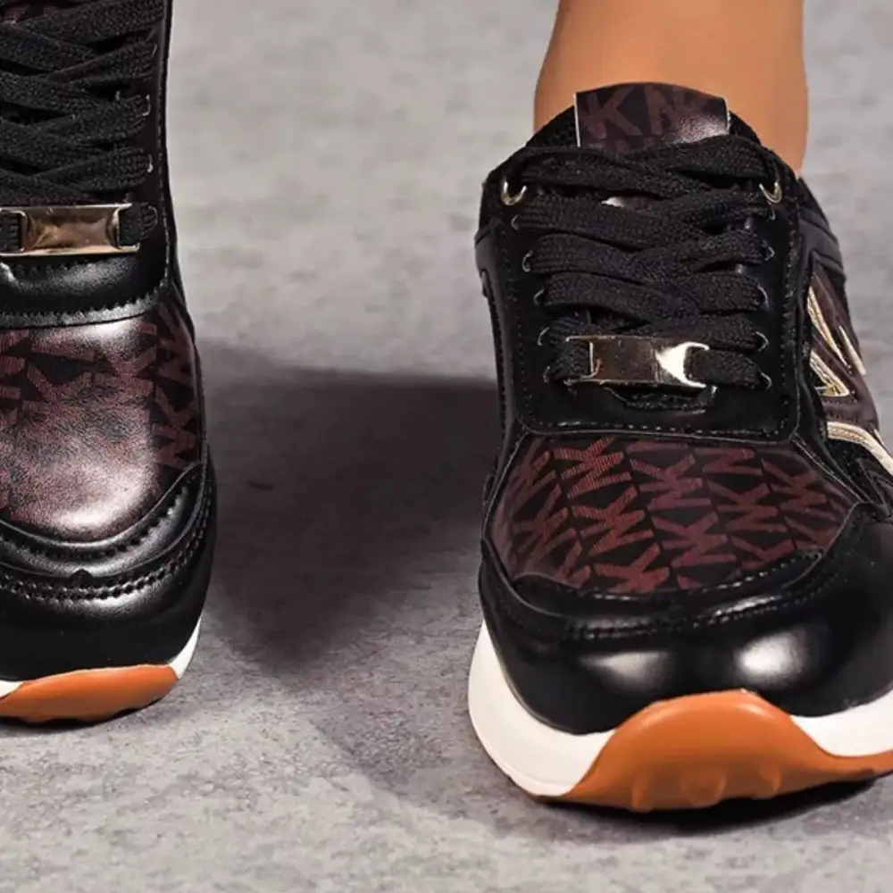 Modern Lace-Up Round Toe Sneakers