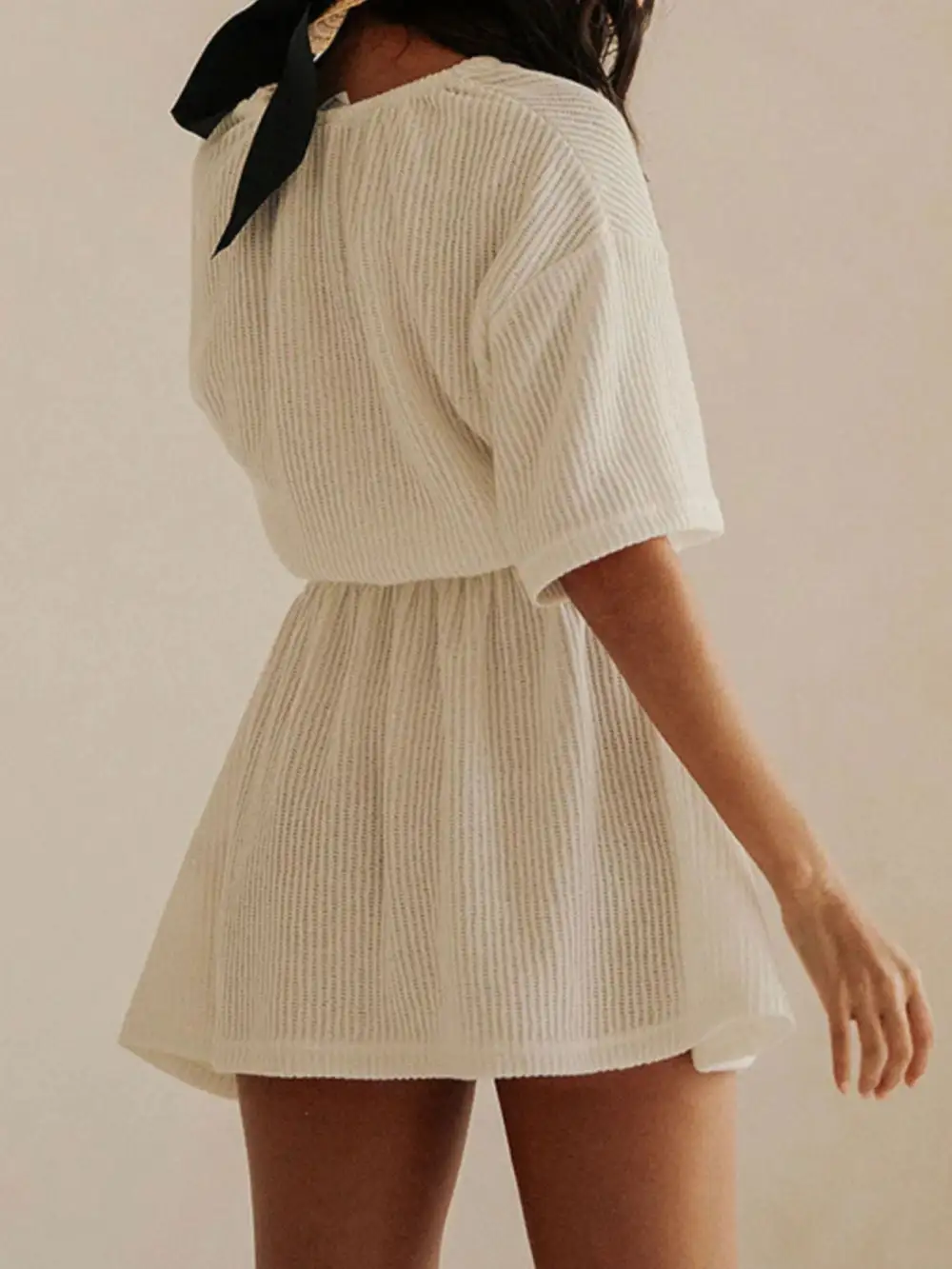 Structured Shape Short Sleeve Dress