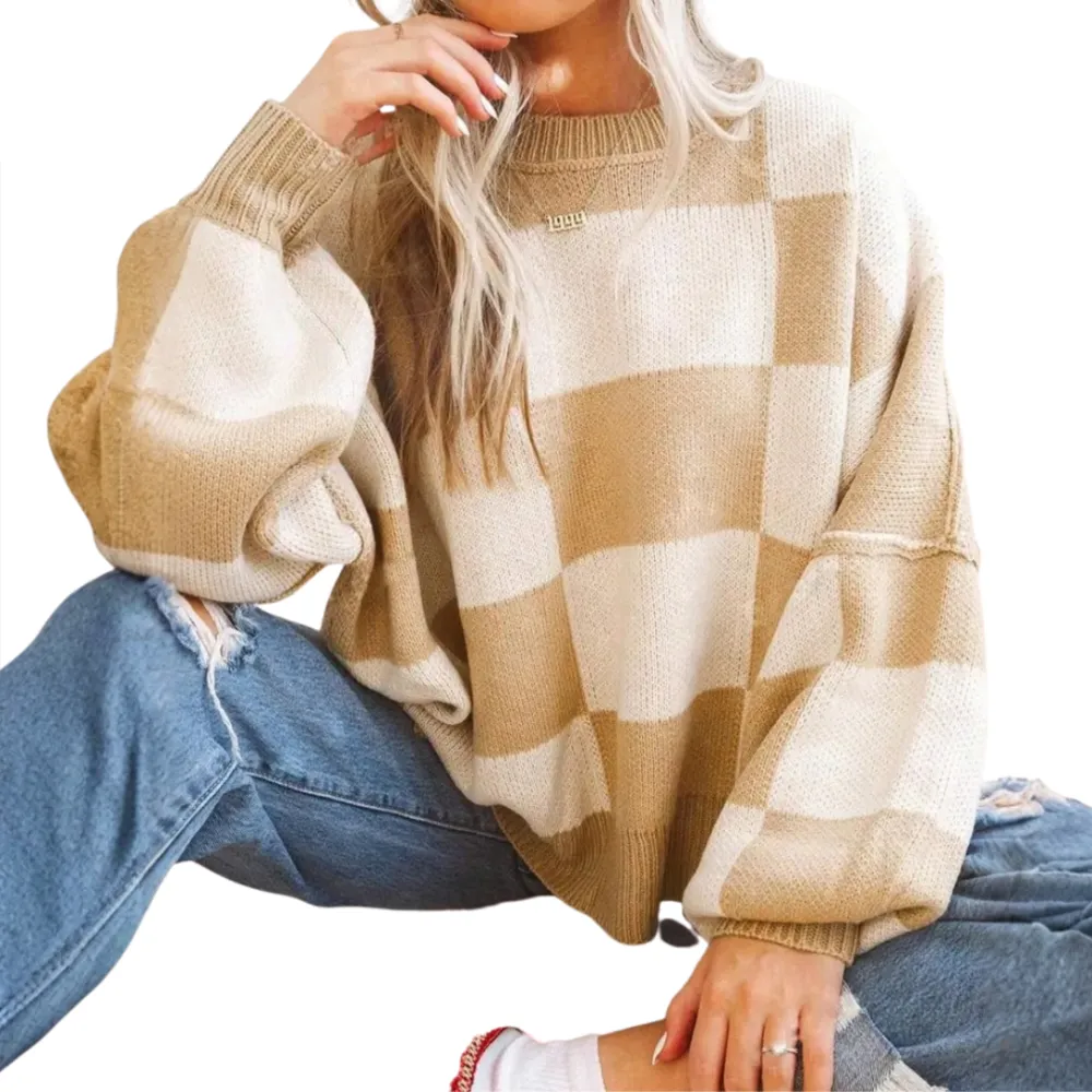 Comfy Knit Drop Shoulder Knit Sweater