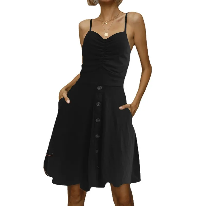 Sexy suspender dress spring and summer new large size printed floral short skirt
